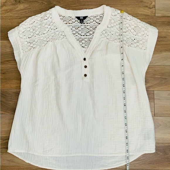 Frye Gauze Off White Top - Picture 2 of 4